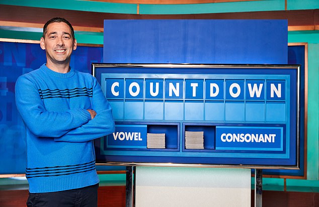 Standing still: Colin Murray has been appointed Countdown's new permanent presenter after acting as 'caretaker' for the Channel 4 show for the past half a year.