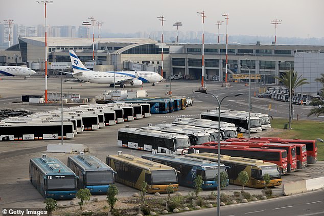 Two parents with Belgian passports were detained by police after leaving their baby at check-in at Ben-Gurion airport (pictured) in Tel Aviv, according to the Jerusalem Post.