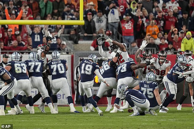 Dallas Cowboys placekicker Brett Maher picked the wrong time for a case of yips Monday night in Tampa.  Facing the Buccaneers in the final Wild Card Round playoff game, the 33-year-old Nebraska product missed three extra points in the first half.