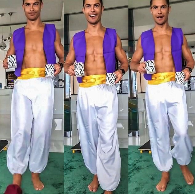 Images of Cristiano Ronaldo dressed as Aladdin resurface on social networks