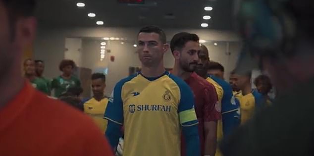 Cristiano Ronaldo was front and center in a behind-the-scenes video of his Al-Nassr debut