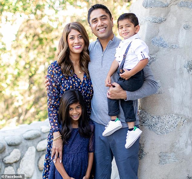 Dharmesh A. Patel, 41, was initially arrested on suspicion of attempting to murder his wife Neha, 41, and their four-year-old son and seven-year-old daughter after allegedly making a U-turn on Devil's Slide in California on January 2