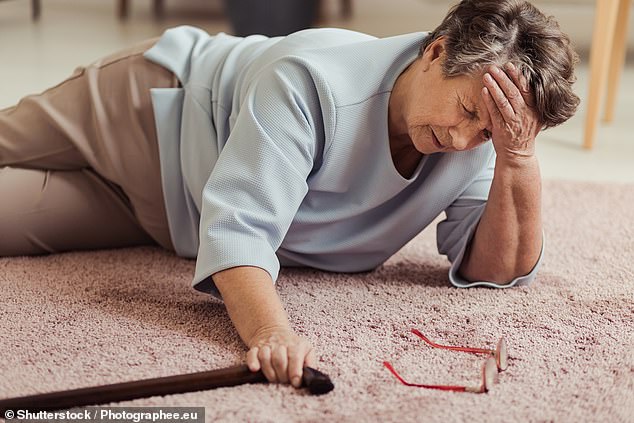 Today's reader has asked DR ELLIE CANNON whether her blood pressure treatment is causing her to fall over more often (Picture posed by model)