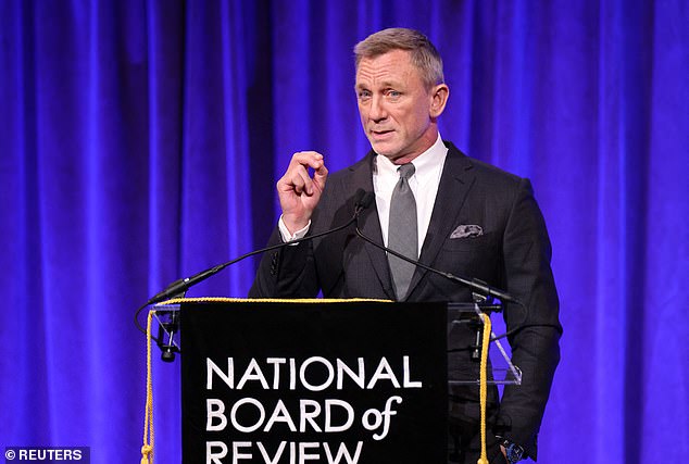 Pals: Daniel Craig presented an award to his Glass Onion: A Knives Out Mystery co-star Janelle Monae at the National Board of Review Awards Gala in New York City.