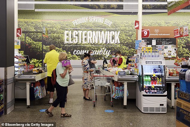 The woman, in her 70s, was at the supermarket in Elsternwick, south-east of the CBD, and in the heart of the city's Jewish community (file image of Coles in Elsternwick, pictured)