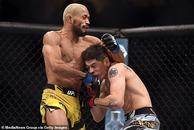 Deiveson Figueiredo (left) fights Brandon Moreno (right) in the main event of UFC 283