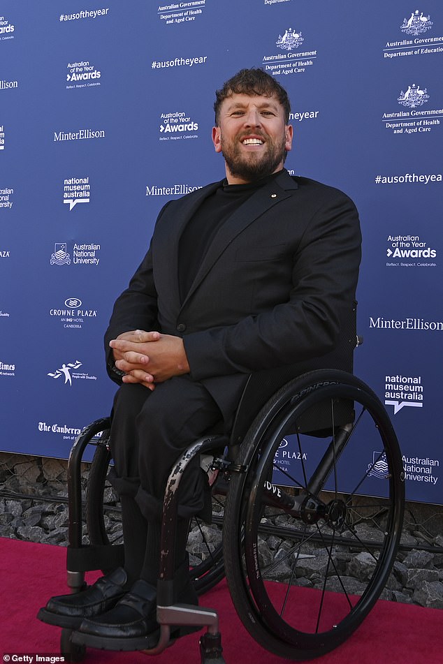 Dylan Alcott (pictured) has offered moving words of advice to 2023 Australian of the Year Taryn Brumfitt