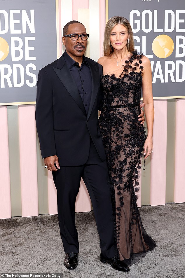 Eddie Murphy's Australian fiancée, Paige Butcher, looked uncomfortable when comedian Tracy Morgan said that the 