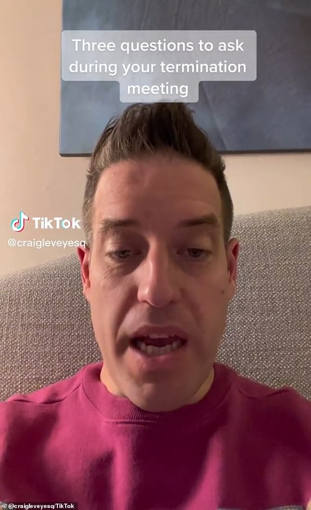 Craig Levey, an employment attorney from Boston, Massachusetts, went viral on TikTok after detailing how to properly navigate the termination process.