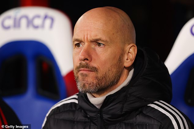 Erik ten Hag (above) criticized his Manchester United players for not being ruthless enough against Crystal Palace on Wednesday night.