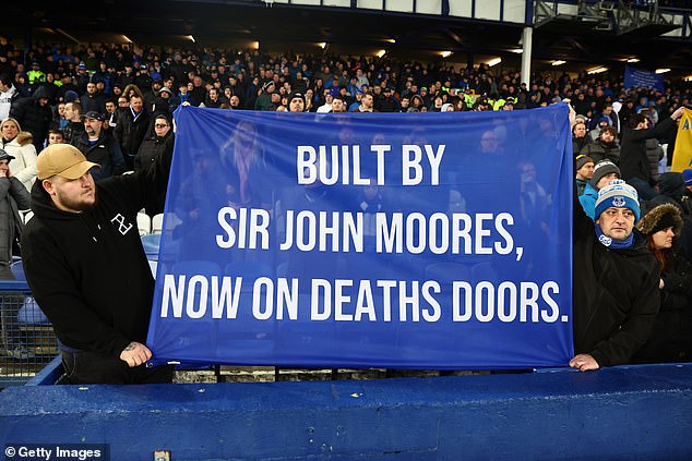 Everton fans staged protests amid calls to 'dismiss the board' during their last home game