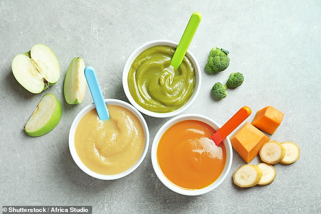 The FDA has recommended limits to the amounts of lead in US baby food after recent studies found the toxic chemical is extremely prevalent in them (file photo)