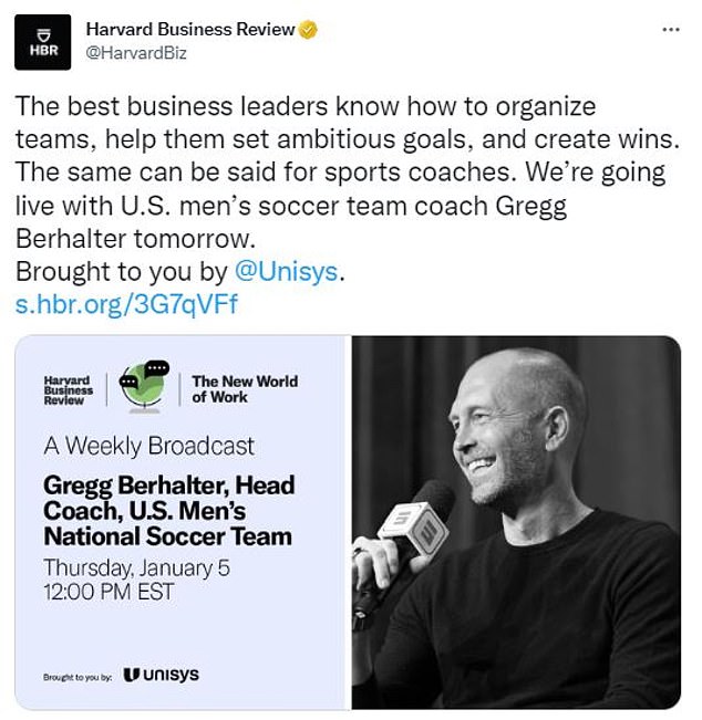 Fans were not on board with the timing of Gregg Berhalter's Harvard Business Review talk