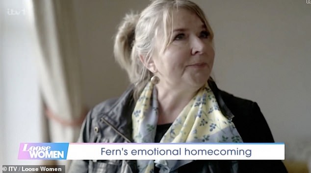 Emotional: Fern Britton broke down in tears as she revisited her childhood home and recalled memories of her late mother Ruth