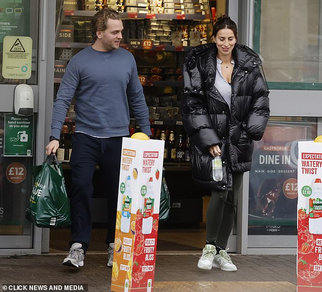 EXCLUSIVE IMAGE: Pregnant Ferne McCann and Lorri Haines were pictured for the first time since the baby news broke while picking up groceries in Essex on Thursday.