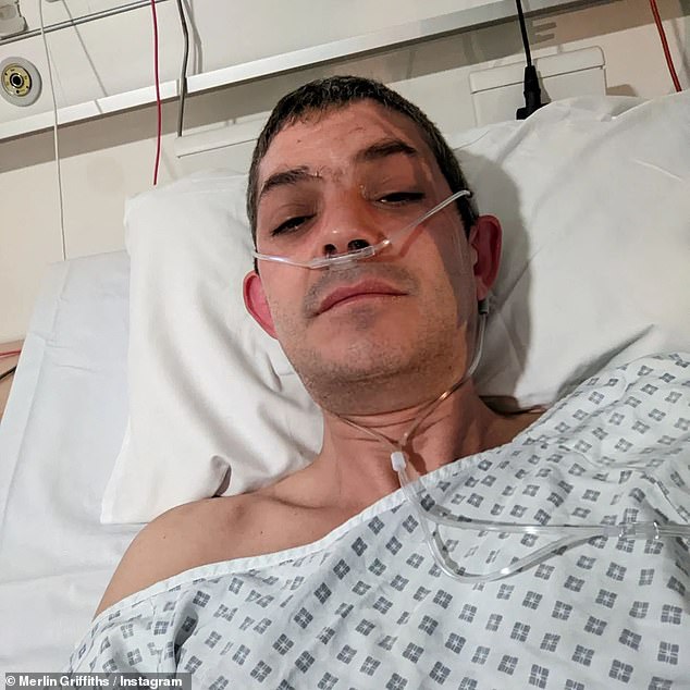 Recovery: His latest update comes after Merlin admitted he's still having 'awkward' days after having his stoma removed while battling colon cancer