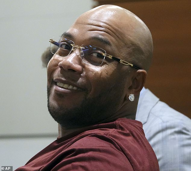 The latest: Flo Rida, 43, was awarded $82.6 million on Wednesday by a jury in Broward County, Florida, in her breach of contact lawsuit against the maker of Celsius energy drinks.  Photographed last month in Fort Lauderdale, Florida