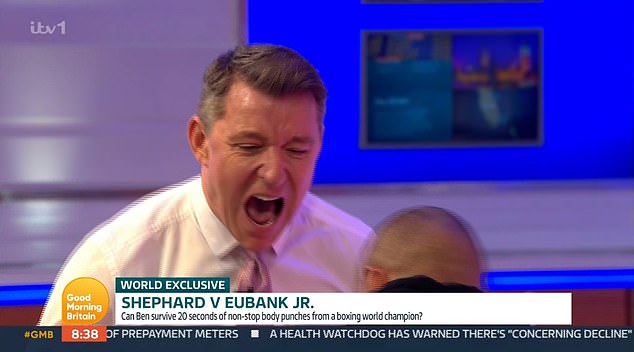 Without pain there is no gain!  Ben Shephard managed to take a beating from boxer Chris Eubank Jr. when the two-time super middleweight world champion punched the GMB star for 20 seconds.