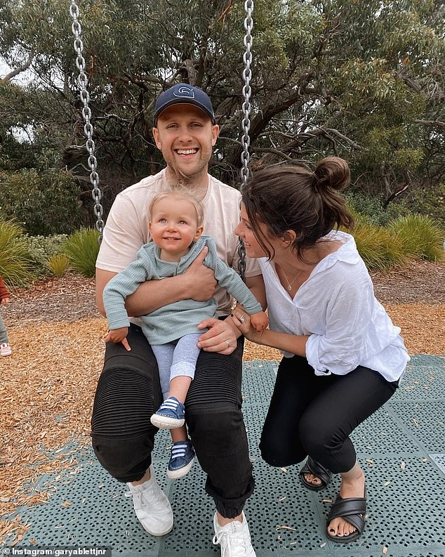 Gary Ablett Jr's wife Jordan revealed the couple is PREGNANT with their second child on Sunday after wishing their son Levi a happy birthday.  everything in the photo