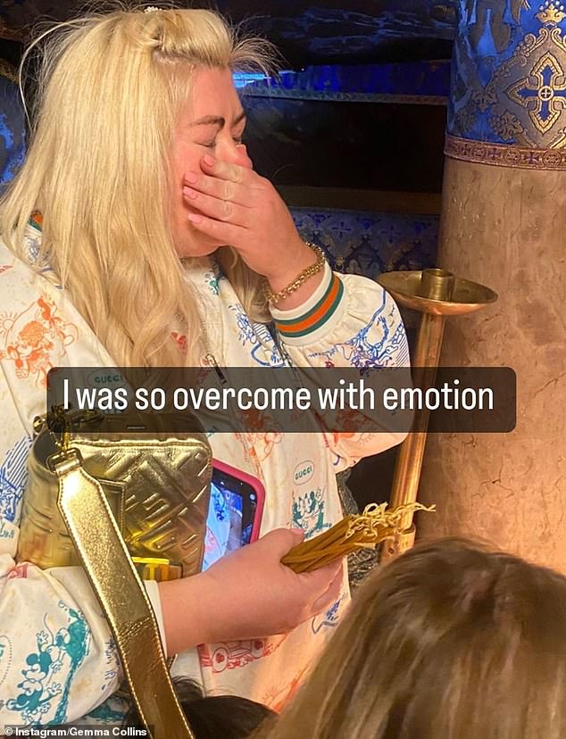 'The most amazing and unreal experience of my life': Gemma Collins broke down in tears after being 'overcome with emotion' when she visited Bethlehem on New Year's Day