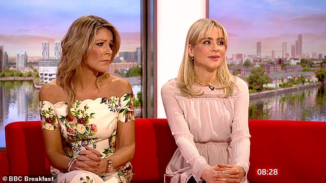 Emotional: Emmerdale's Gemma Oaten broke down in tears while appearing live on Friday's BBC breakfast as she spoke candidly about her 13-year battle with anorexia