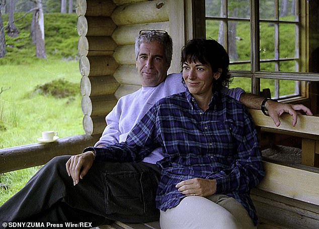 Convicted sex offender Ghislaine Maxwell met the Queen.  She is pictured with Jeffrey Epstein at the Queen's log cabin in Glen Beg, Balmoral.