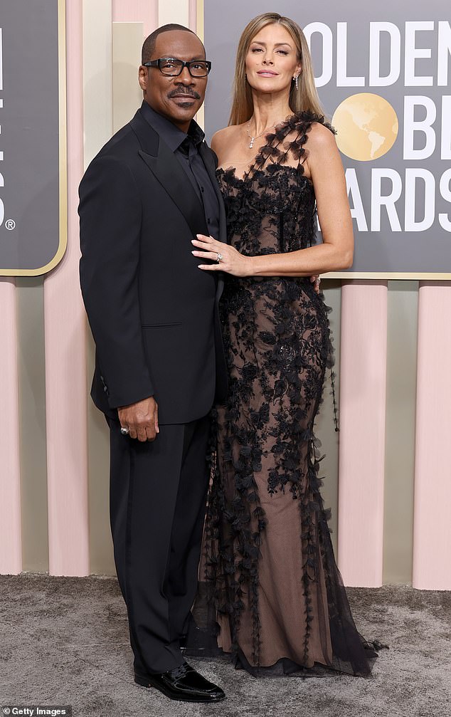 Eddie Murphy's fiancée, Paige Butcher, turned heads when the couple descended on the 80th annual Golden Globe Awards in Los Angeles on Tuesday.