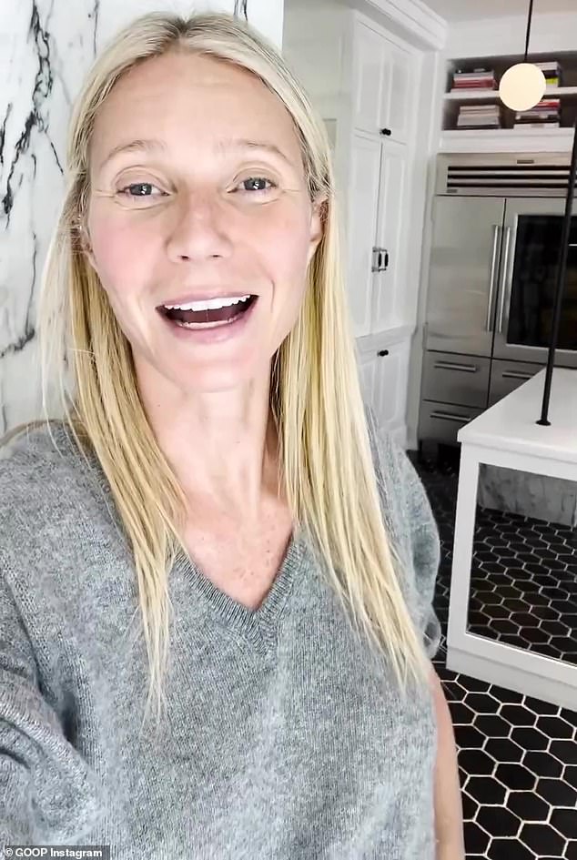 Let's cook!  Gwyneth Paltrow was in the kitchen in a new post shared on her GOOP Instagram page on Wednesday.