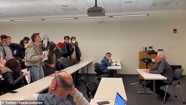 Harvard University students publicly staged a walkout from a class taught by Dr. John Comaroff (pictured right), who was accused of forcibly kissing and groping women in a lawsuit filed by three graduate students .