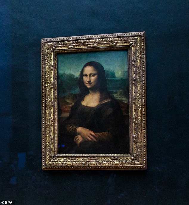 Quelle Panique! Leonardo da Vinci's painting Mona Lisa - also known as La Gioconda - pictured in Paris in 2020 - a tourist's video this week sparked panic that the famous painting had gone missing