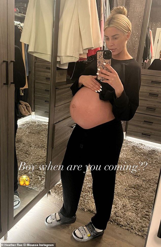 Baby on the way: Heather Rae El Moussa shared a snap of her baby bump on her Instagram stories on Friday