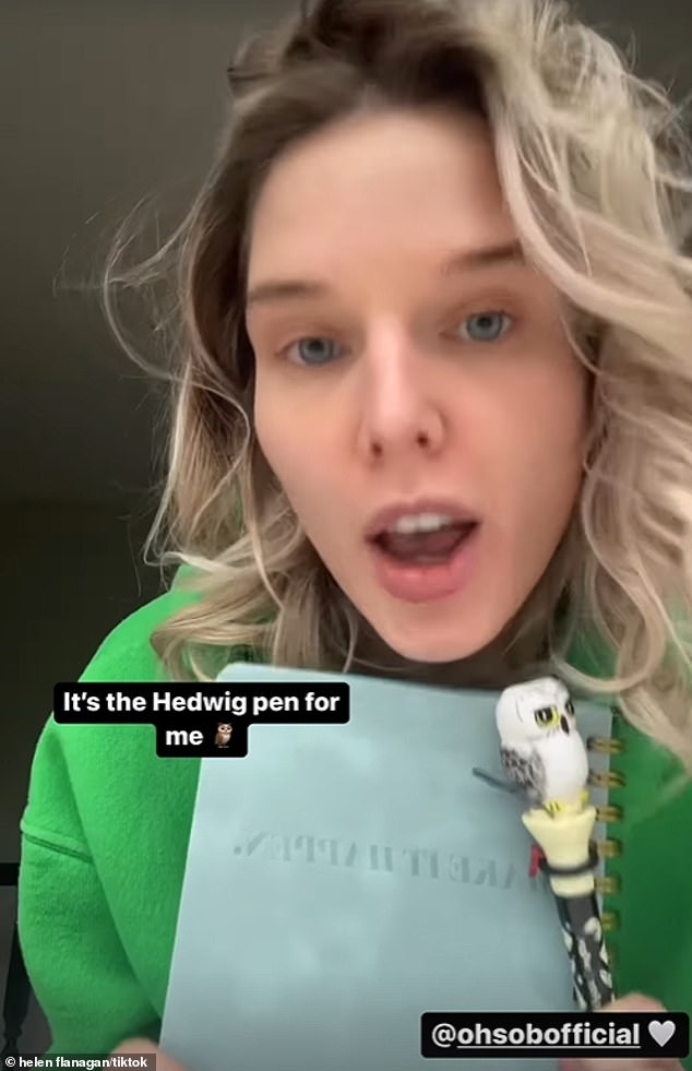 Post-breakup: Helen Flanagan channeled Bridget Jones in a hilarious clip on Saturday, revealing she wants a 'sensible' boyfriend after splitting with footballer Scott Sinclair