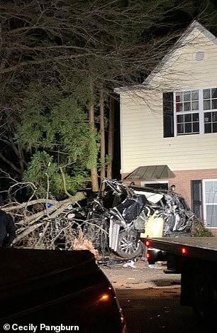 Debris kept a woman trapped inside her apartment.