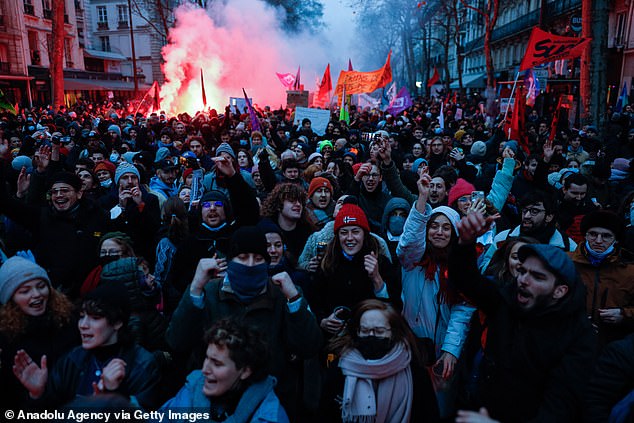 FRANCE: People gather to demonstrate against pension reform in Paris, France on January 19, 2023