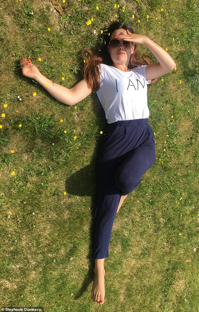 Stephanie proudly photographed herself wearing an 'I AM' t-shirt.  She wants to spread the message that those two words are powerful.