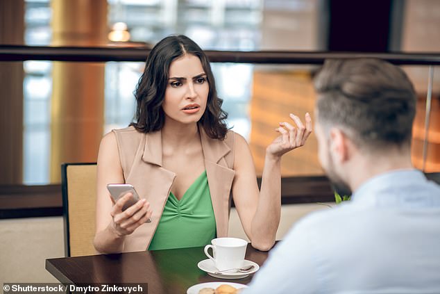 A woman has sparked a debate on Mumsnet after admitting that her partner disgusts her because he allows her to pay for everything due to his higher salary (file image)