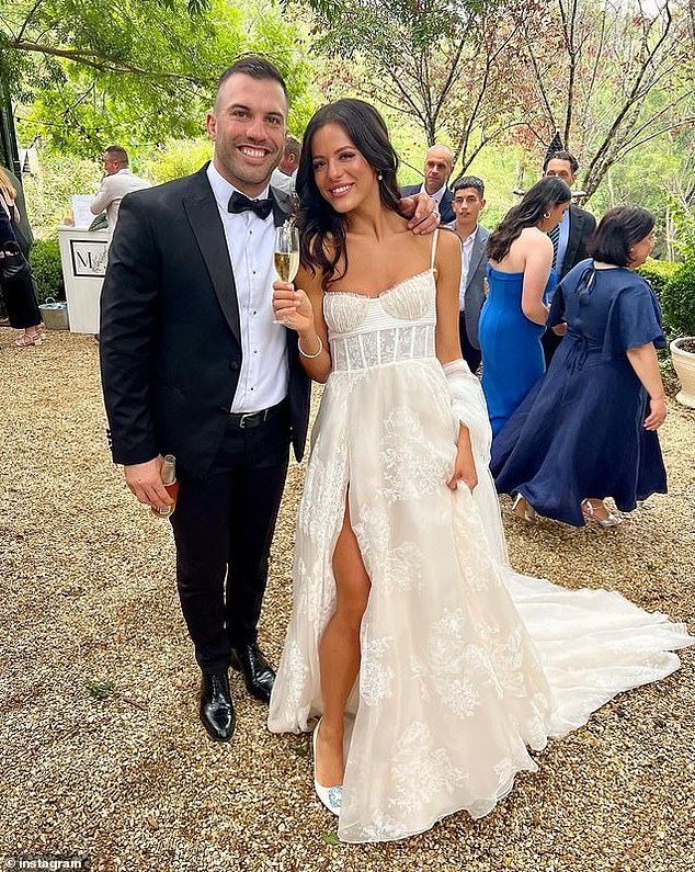 NRL star James Tedesco and his wife Maria Glinellis have shared intimate inside photos of their wedding after tying the knot in a country ceremony in the Hunter Valley.