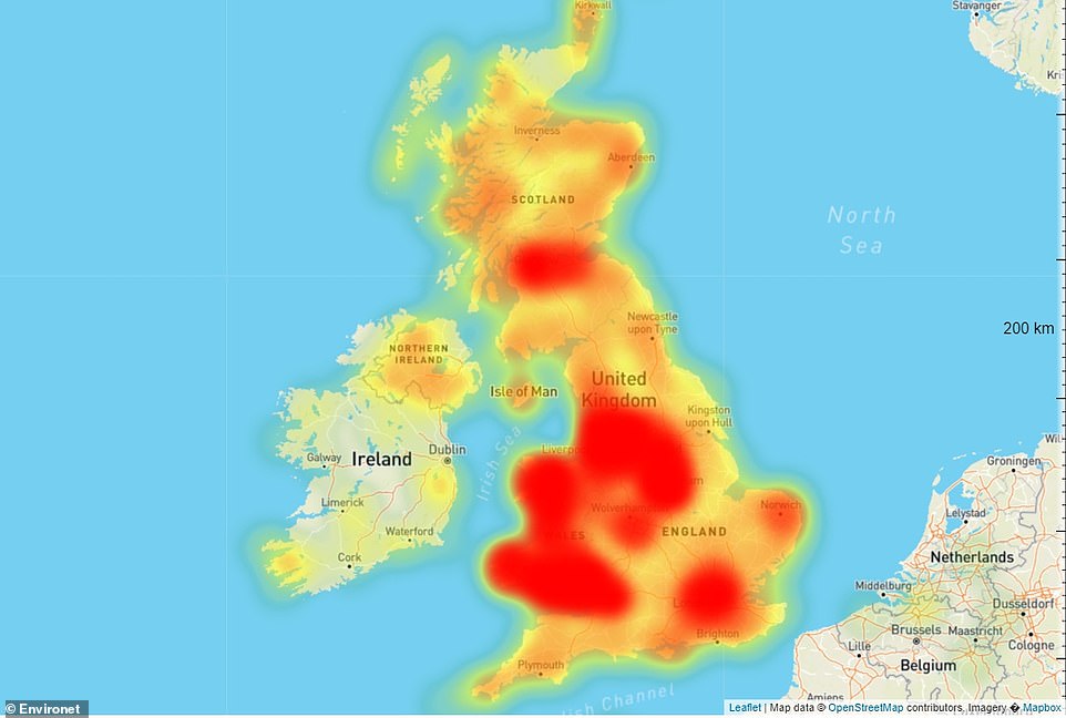 Further outside of the capital city, St Helens and Liverpool are also dealing with significant infestations, with thousands of known cases in the vicinity of the former