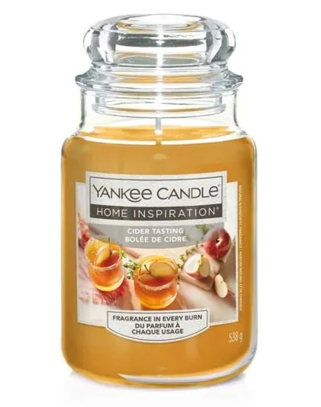 Yankee Candle Home Inspiration Cider Tasting 538g, £14.99, ryman.co.uk.  Good value for money but not very drunk