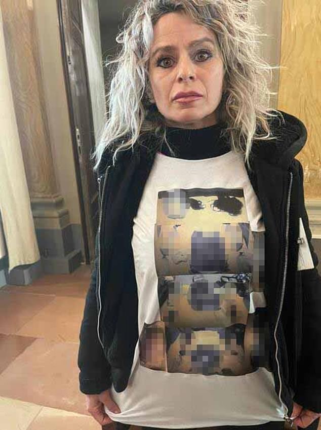 Italian mother wears shocking t shirt of her daughters dismembered body
