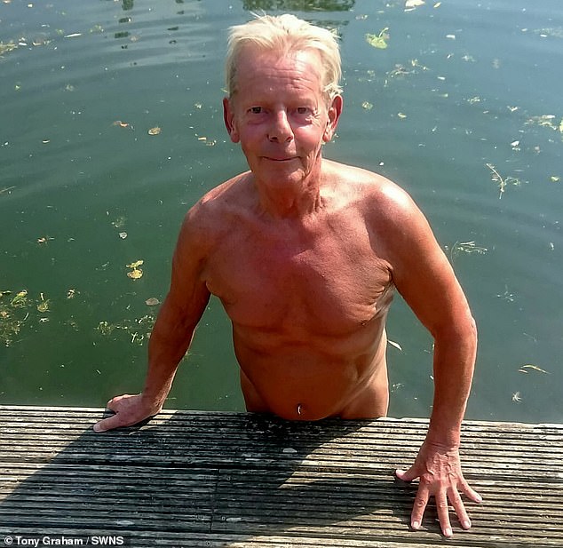 Tony Graham, 65, (pictured) turned to naturism when he was 18 after going skinny dipping.  The Alton father-of-one explained how people misunderstand naturists.