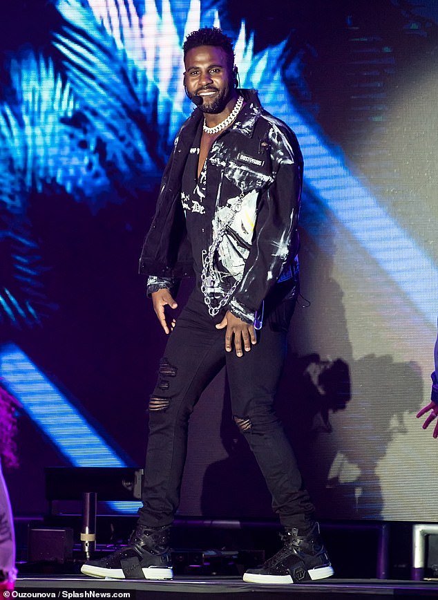 Not ideal: Jason Derulo faces a race against time to get in shape for his Super Bowl halftime performance after breaking his foot while playing basketball with friends.