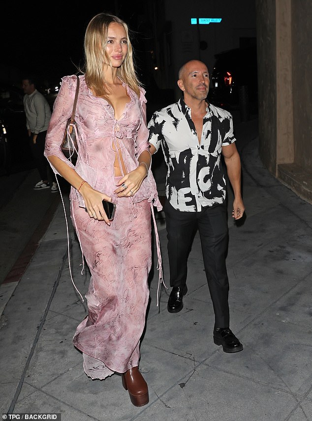 Date night!  Jason Oppenheim and his girlfriend Marie-Lou Nurk enjoyed a night out Thursday while hanging out at The Fleur Room in West Hollywood.