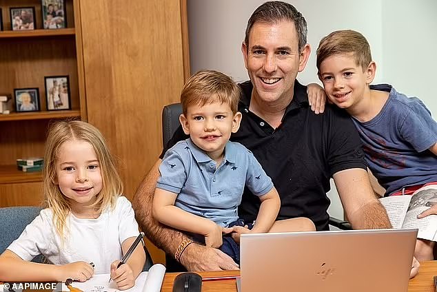 Treasurer Jim Chalmers (pictured with his children) revealed that he had a melanoma surgically removed