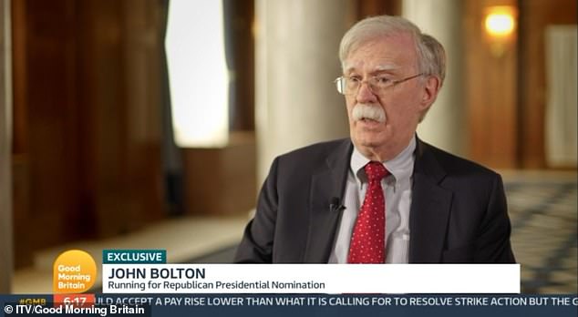 Donald Trump's former national security adviser John Bolton has revealed that he will face his former boss in the 2024 election