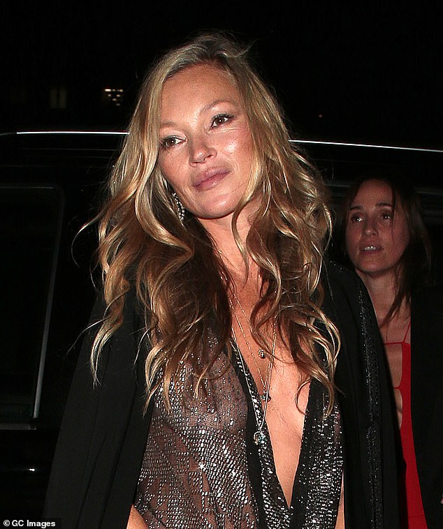 Not upset: Kate Moss is clearly not concerned about the 'nepo babies' spat as she's reportedly signed up another daughter of a famous friend to her modeling agency