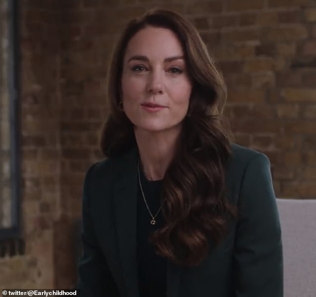 The Princess of Wales looked stylish today in an emerald blazer as she appeared in a new video to launch her new campaign to highlight the crucial 