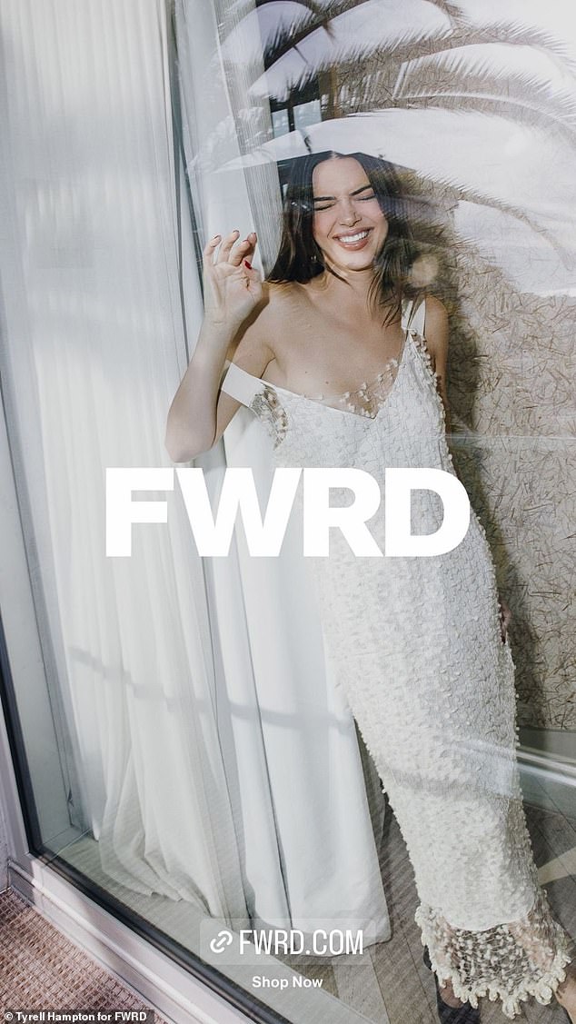 Watch out for that leash!  FWRD creative director Kendall Jenner stepped in front of the camera to model for the luxury e-retailer's apparel update promotion.
