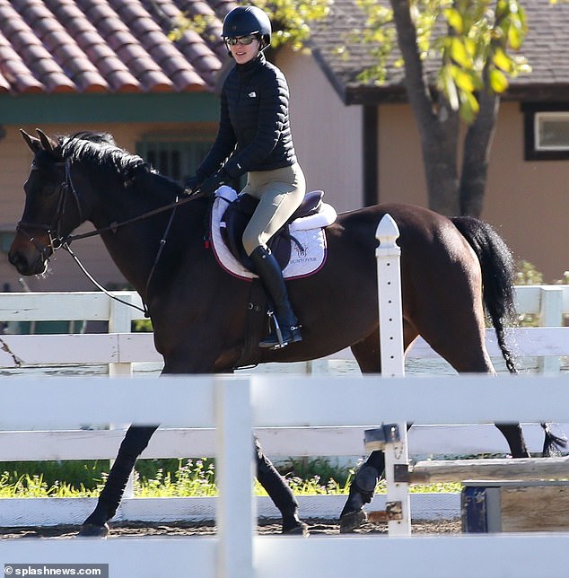 Riding high: Kendall Jenner was spotted indulging in her athletic passions this week, heading to a California ranch to go horseback riding