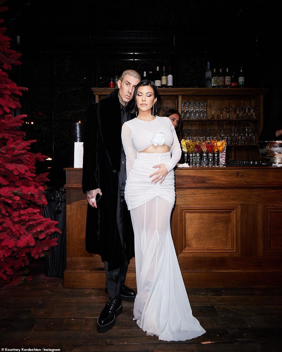Trapped: Just months after buying their Carpinteria, California beach house, Kourtney Kardashian and Travis Barker's beach house was caught in the Bomb Cyclone storm
